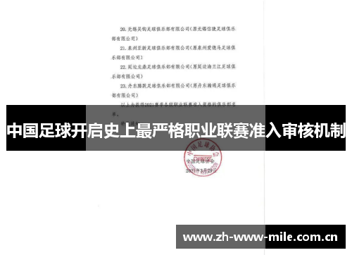 中国足球开启史上最严格职业联赛准入审核机制 中国足球开启史上最严格职业联赛准入审核机制